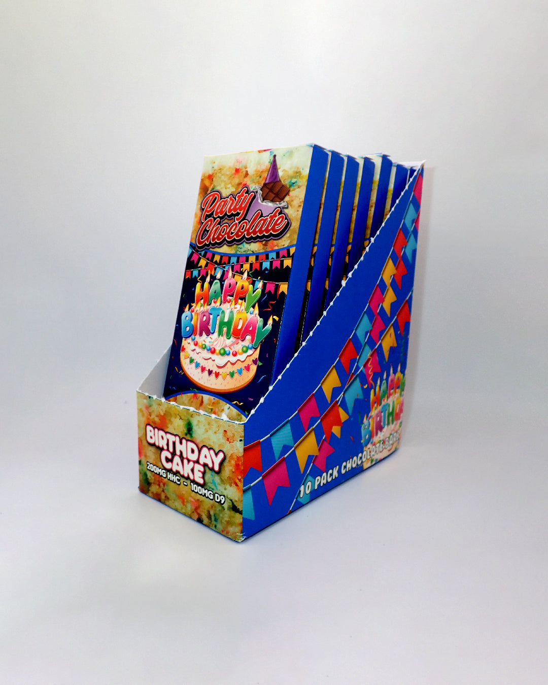 Birthday Cake Chocolate Bar CASE of 10 Bars 200mg HHC 100mg Delta 9