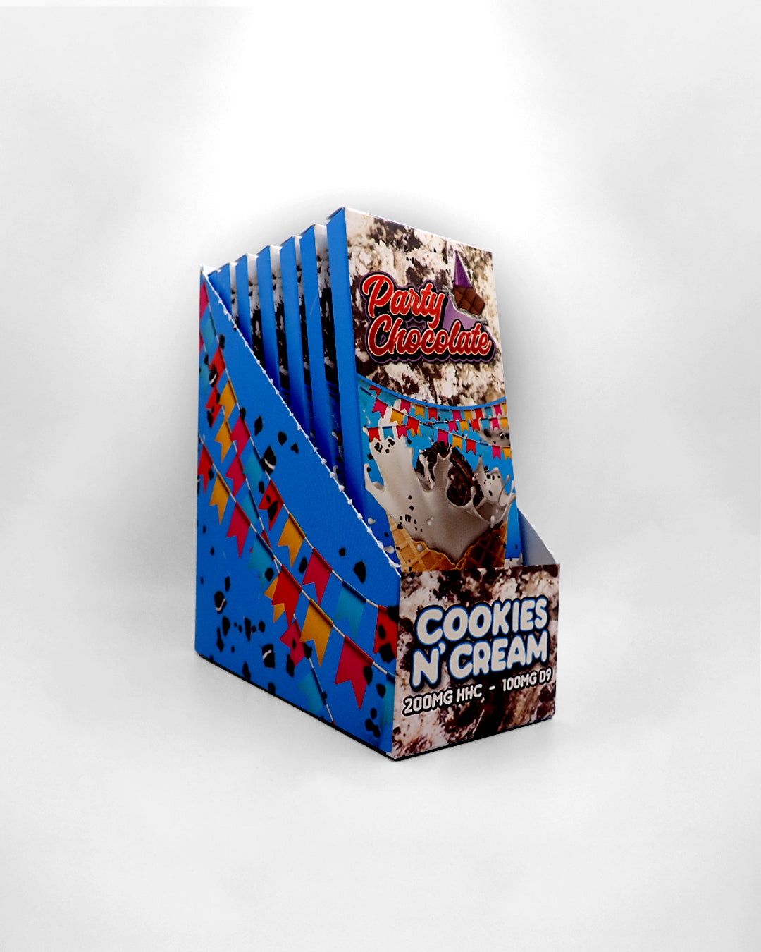 Cookies-n-Cream Chocolate Bar 2 CASES of 10 Bars 200mg HHC 100mg Delta 9