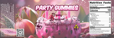 Dreamy Dragonfruit Party Gummies – 10mg Legal Delta‑9 THC (20ct)