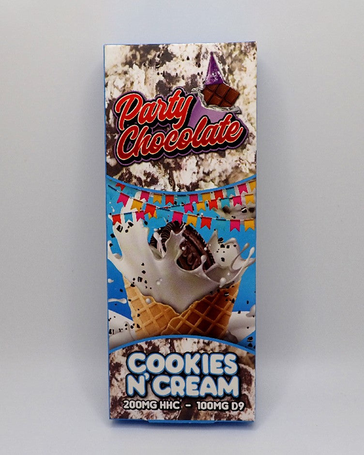 Cookies-n-Cream Chocolate Bar 2 CASES of 10 Bars 200mg HHC 100mg Delta 9